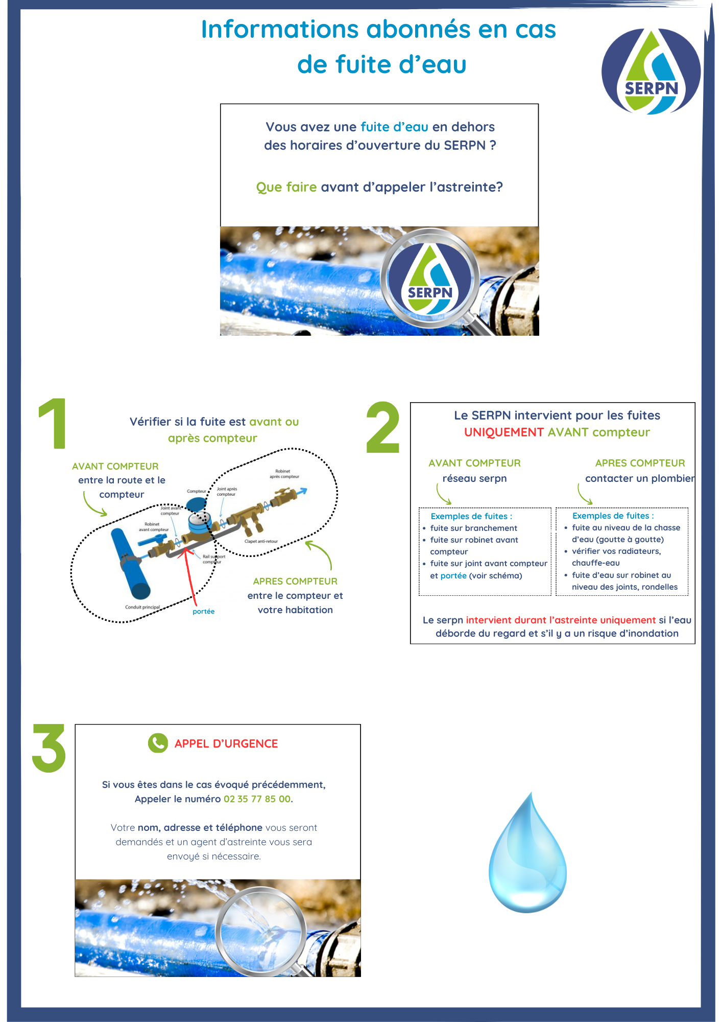 Que faire en cas de fuite d'eau ? - SERPN, Syndicat d'eau du Roumois et ...