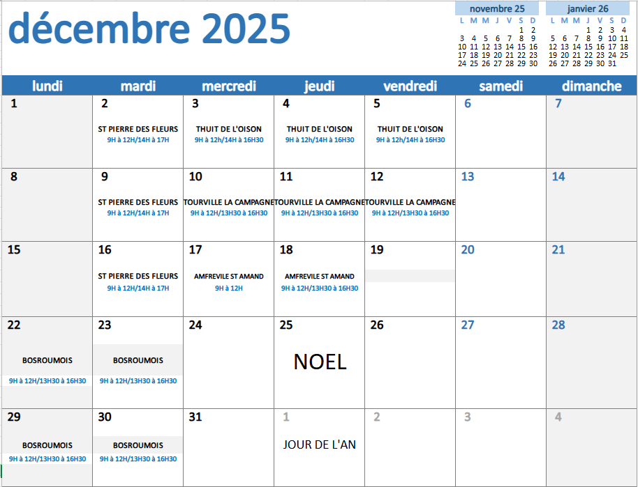 PlanningDécembre